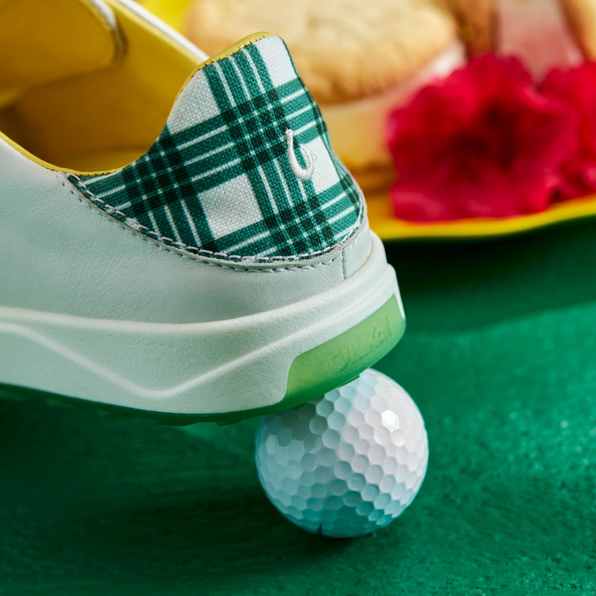 Wailea - Bright White / Medium Green
